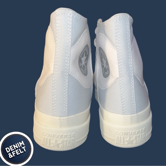 Converse Chuck Taylor All Star Construct Hi Trainers | Soft Blue/White |NEW/NIB - Picture 11 of 13